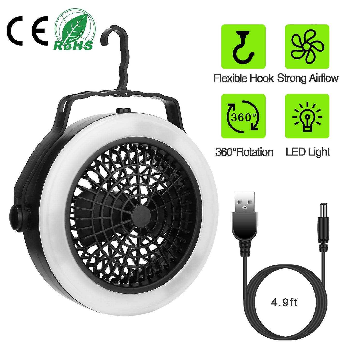 Portable Camping Fan 2 in 1