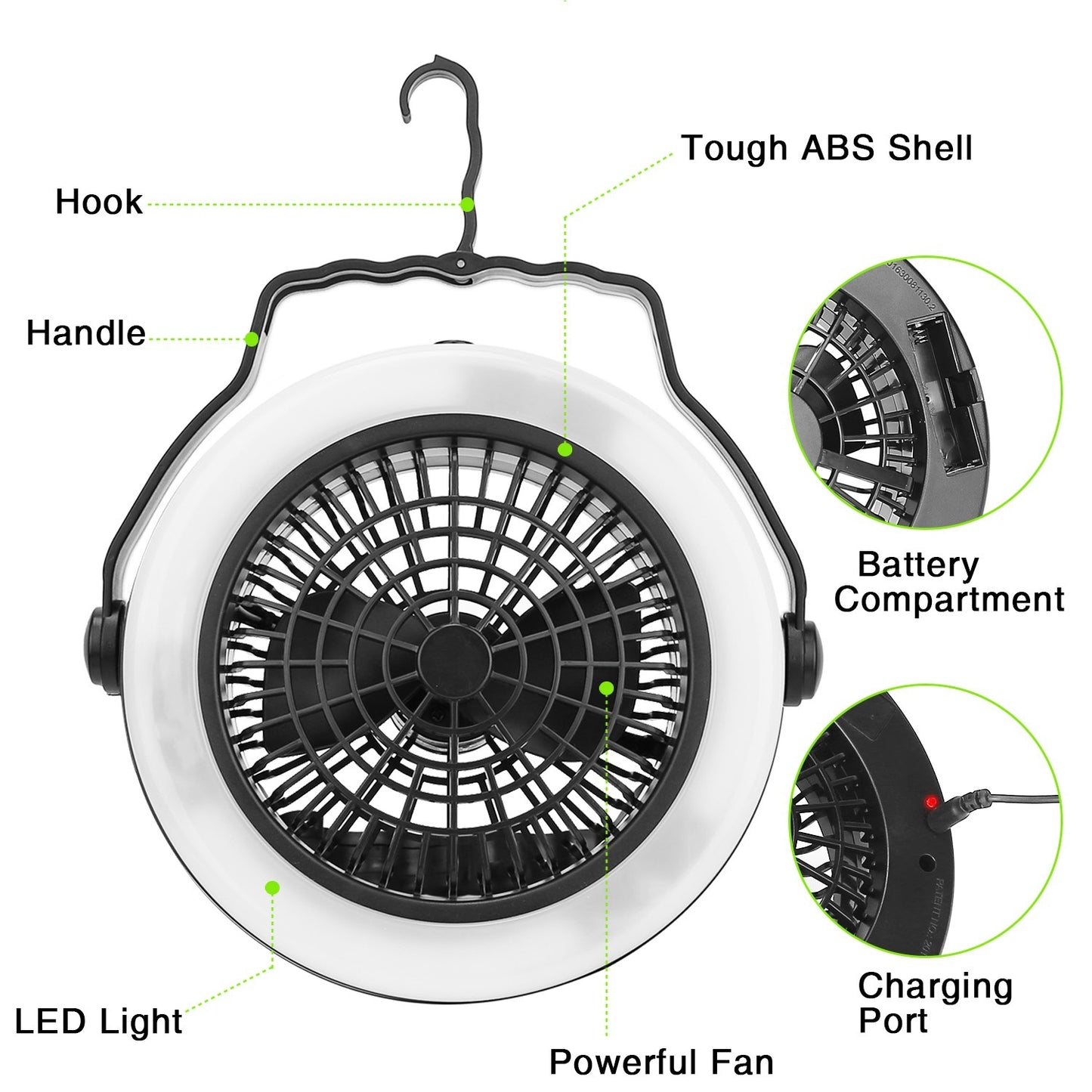 Portable Camping Fan 2 in 1